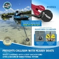thumbnail image 2 of WavesRx Beach Anchoring Bundle for PWC | 12" WaveCobra Aluminum Spike Stern Anchor + 7ft AnchorMate Flat Bungee (Stretches to 14ft) | Ultra-Light Patented Design Keeps Your Jet Ski Securely Anchored, 2 of 6