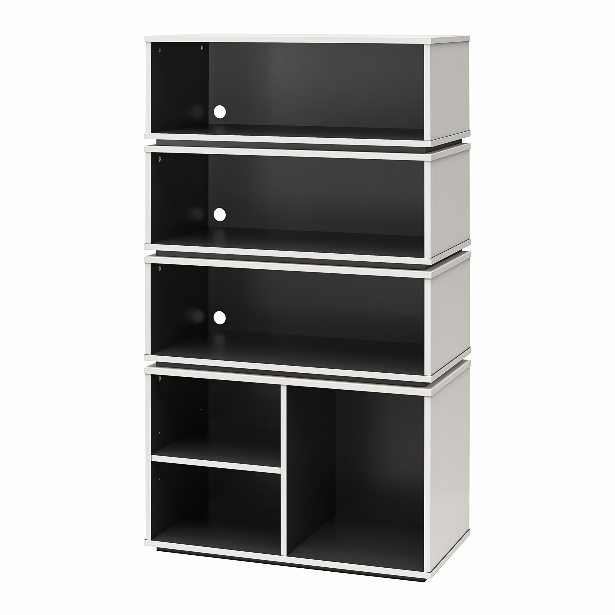 NTense Eclipse Gaming & Collectable Display Storage Bookcase, White and Charcoal - image 5 of 15
