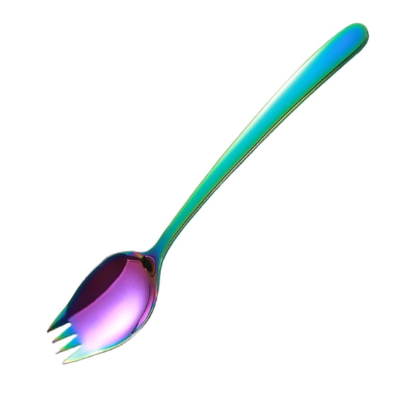 Hot Sale!2 In 1 Stainless Steel Spork Noodles Fork Spoon Travel Picnic Tableware Fork Spoon 2 In 1 For Everyday Use Camping Dessert Flatware,Durable & Ecofriendly Home Essentials