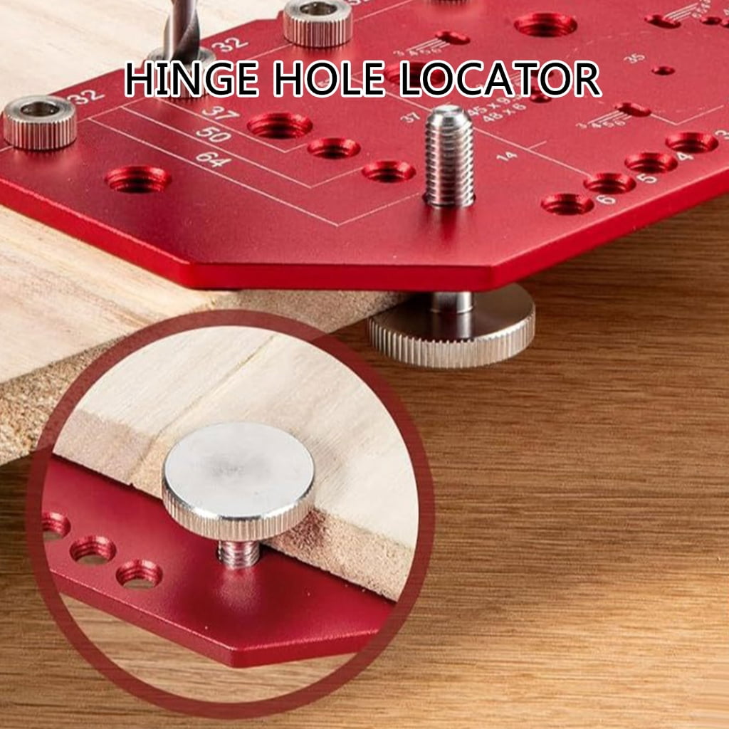 Hinges Jig with Quick Clamps Concealed Door Hinges Jig 35mm Cabinet Hinges Jig Hinges Hole Drilling Jig Woodworking Tool