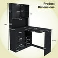 thumbnail image 2 of Computer Desk with Built in LED Lights,Corner L Shaped Office Desk with Glass Cabinet,Modern Study Table with USB Charging Ports,Gaming Computer Desk with Keyboard Tray,for Home,Office,Black, 2 of 8