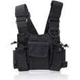 thumbnail image 1 of GHSDFBB ® Radio Chest Harness| Chest Front Pack |Pouch Holster Vest Rig (Rescue Essentials) for Two Way Radio Walkie Talkie Black, 1 of 7