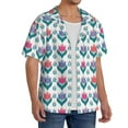 thumbnail image 2 of Kdxio Men's Hawaiian Shirt for Men Short Sleeve Shirt Tulips Flowers Summer Casual Holiday Beach Button Down T-Shirts, 2 of 7