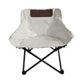 thumbnail image 1 of Chaise Pliante de Camping Portable avec Siège Extérieur Pelouse Randonnée Patio Blanc, 1 of 8