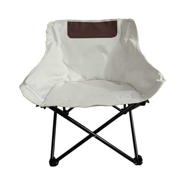 Chaise Pliante de Camping Portable avec Siège Extérieur Pelouse Randonnée Patio Blanc