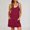 Wine, variant on Women's Summer Striped Athletic Dress with Built-in Shorts Front Pockets (Blue,2XL)
