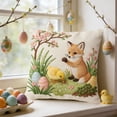 thumbnail image 6 of Wooowa 18 Inch Easter Short Lint Pillow Cover, Cute Embroidered Throw Pillowcase, Soft Plush Decor Cover, Sofa Bedroom Living Room Decor, Easter Home Indoor Festive Decoration, 6 of 6