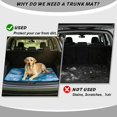 thumbnail image 4 of Yspwyqan Trunk Mat for Cars, Blue Gold Marble All Weather Anti-Slip Cargo Liner, Easy to Clean Auto Interior Accessory Compatible with Saloons Most Car Vehicles, 4 of 7