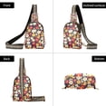 thumbnail image 7 of FORMRS Womens Crossbody Sling Bag Travel Daypack Shoulder Chest Backpack, Red Floral, 7 of 7