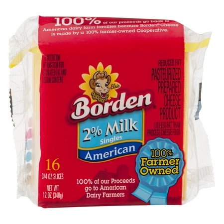 Borden 2% Milk Singles American - 16 CT