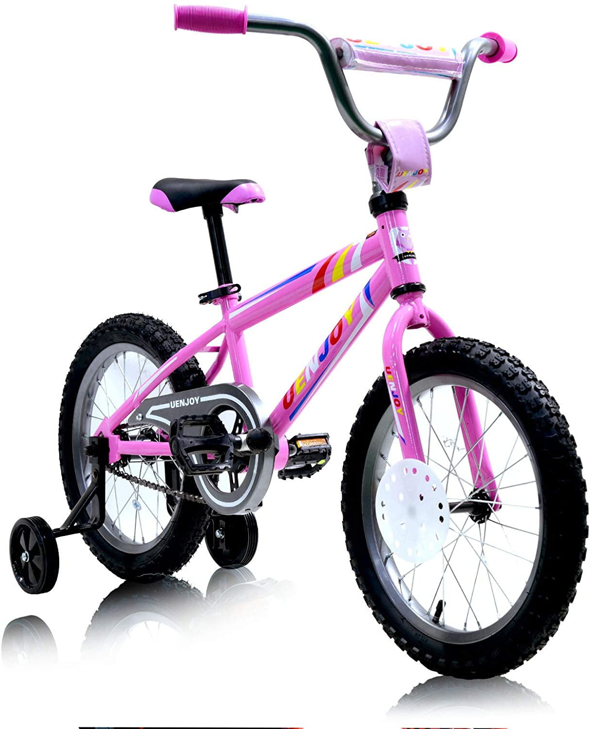 Uenjoy 16" Kids Bike with Detachable Training Wheels,Capacity Weight
