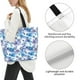 thumbnail image 3 of Balery Icy Blue Snowflakes Bolsa Tote Estilo Estético con Cremalleras, Bolsa de Hombro, Bolsa de Compras Grande y Plegable, 3 of 8