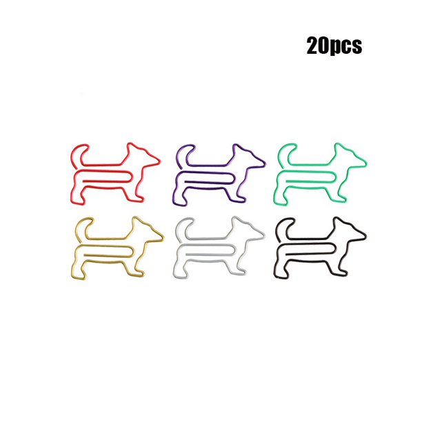 20 clips de papel en forma de gato, marcadores perfectos y clips de notas para material escolar y de oficina.