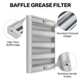 thumbnail image 3 of Accreate 5-Pack Commercial Range Hood Baffle Filters, 430 Stainless Steel Grease Filter, 4 Grooves, Heavy-Gauge Design for Restaurant Exhaust Hoods, 3 of 6