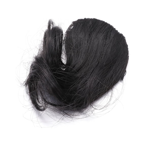 SWETRACE 1Pc Black Woman Clip Hair Fringe Front Hair Bangs with Invisible Clip Attachment