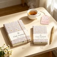 thumbnail image 5 of ipoul Fabric Pocket Notebook, Hardcover Journal, A6, 4x6 Small Notebook & Sketchbook, Lay Flat, Daisy Gifts for Women, Pink, 5 of 8