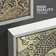 thumbnail image 4 of wall26 - 3 Piece Framed Canvas Wall Art - The Old Pattern of Dragon - Modern Home Art Stretched and Framed Ready to Hang - 16"x24"x3 WHITE, 4 of 5