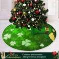 thumbnail image 6 of Dreamtimes St. Patrick's Day Christmas Tree Skirt 36", St. Patrick's Day Tree Skirt Double Layers Polyester Easter Tree Skirt, 6 of 6