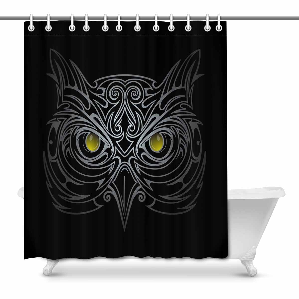 Pop Owl Bathroom Decor Shower Curtain Set 66x72 Inch Walmart Canada