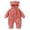 A01-Pink, variant on FYDUU Infant Baby Boys Sleepsuit Winter Warm Hooded With Bear Soft Cozy Pajama Set Fashionable Cute 9-12 Months
