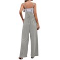 thumbnail image 5 of jsaierl Womens Rompers and Jumpers, Women's Casual Sleeveless Loose Straps Solid High Waist Wide Leg Jumpsuit Rompers With Pocket, 5 of 7