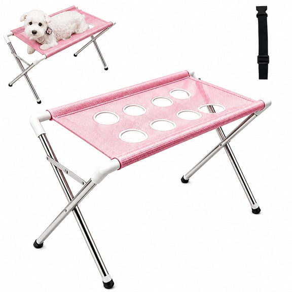 Pet Bathing Hammock for Dogs, Foldable Pet Grooming Table, Foldable Pet Bathing Stand for Small Dogs