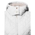 thumbnail image 5 of FashionOutfit Women's Solid Full Zip Up Closure Faux Shearing Lined Quilted Padding Hoodie Vest, 5 of 5