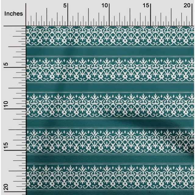 oneOone Popeline de Coton Vert Sarcelle Foncé Tissu à Rayures et à Blocs Tourbillonnants Tissu pour Robe Tissu Imprimé Tissu au Mètre 56 Pouces de Large