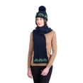 thumbnail image 2 of SAOL Aran Irish Shamrock Pom Pom Hat 100% Premium Merino Wool Warm Women`s Knitted Cap from Ireland, 2 of 3