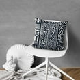 thumbnail image 5 of Blue Bohemian Geometric Lines Throw Pillow Covers 16"x16", Set Of 2, Linen Study Sofa Cushion Cover Indoor Living Room Home Decor, 5 of 7