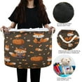 thumbnail image 6 of Collapsible 20" Round Storage Basket with Handles Laundry Hamper Open Storage Bins Cute Foxes in Cute Costumes, 6 of 6