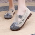 thumbnail image 4 of Willtoo Womens Orthopedic Shoes Flower Embroidered Arch Support Tennis Shoes Breathable Non Slip Slip on Work Shoes Knitted Mesh Stretch Soft 2026 Foam Shoes, 4 of 7