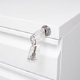 thumbnail image 6 of 3 Drawer Mobile File Cabinet with Lock, Office Storage Filing Cabinet Fit for Legal/Letter Size, White, 6 of 7