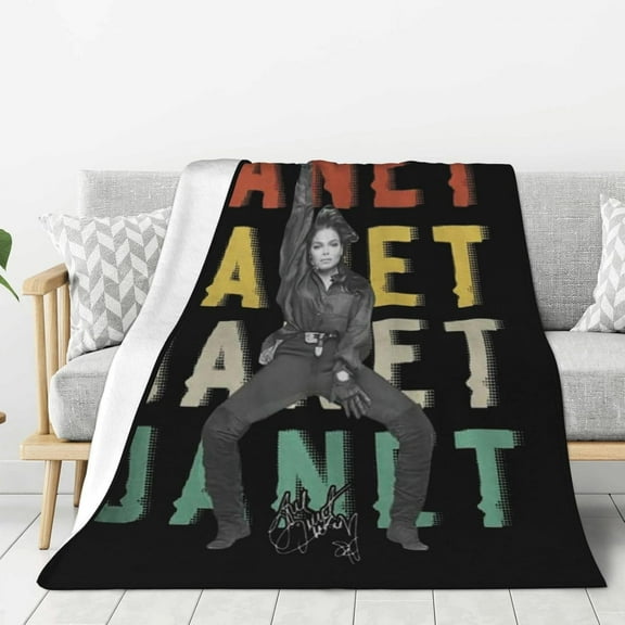 Janet Music Jacksson Flannel Blanket Air Conditioning Blanket Nap Blanket Sofa Throw Blanket Throw Blankets 50"X40"