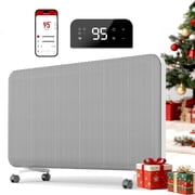UrbanSync 32-inch 10s Heating Convection Panel Space Heater for Indoor Use Large Room, 1500W Heater with Thermostat, Wall Mount & Standing, Smart WiFi App Control & Energy Saving & Quiet