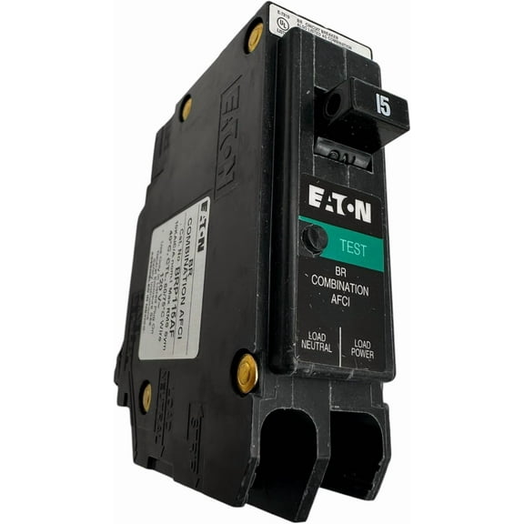 Cutler-Hammer BRP115AF Eaton 15 amps Combination AFCI Single Pole Circuit Breaker, Black