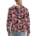 thumbnail image 7 of Lsque Lilies Flowers Pattern Casual Women's Hoodie,Hooded Sweatshirt with Kangaroo Pocket,Pullover Hoodie with Eye-catching Drawstrings-Large, 7 of 7