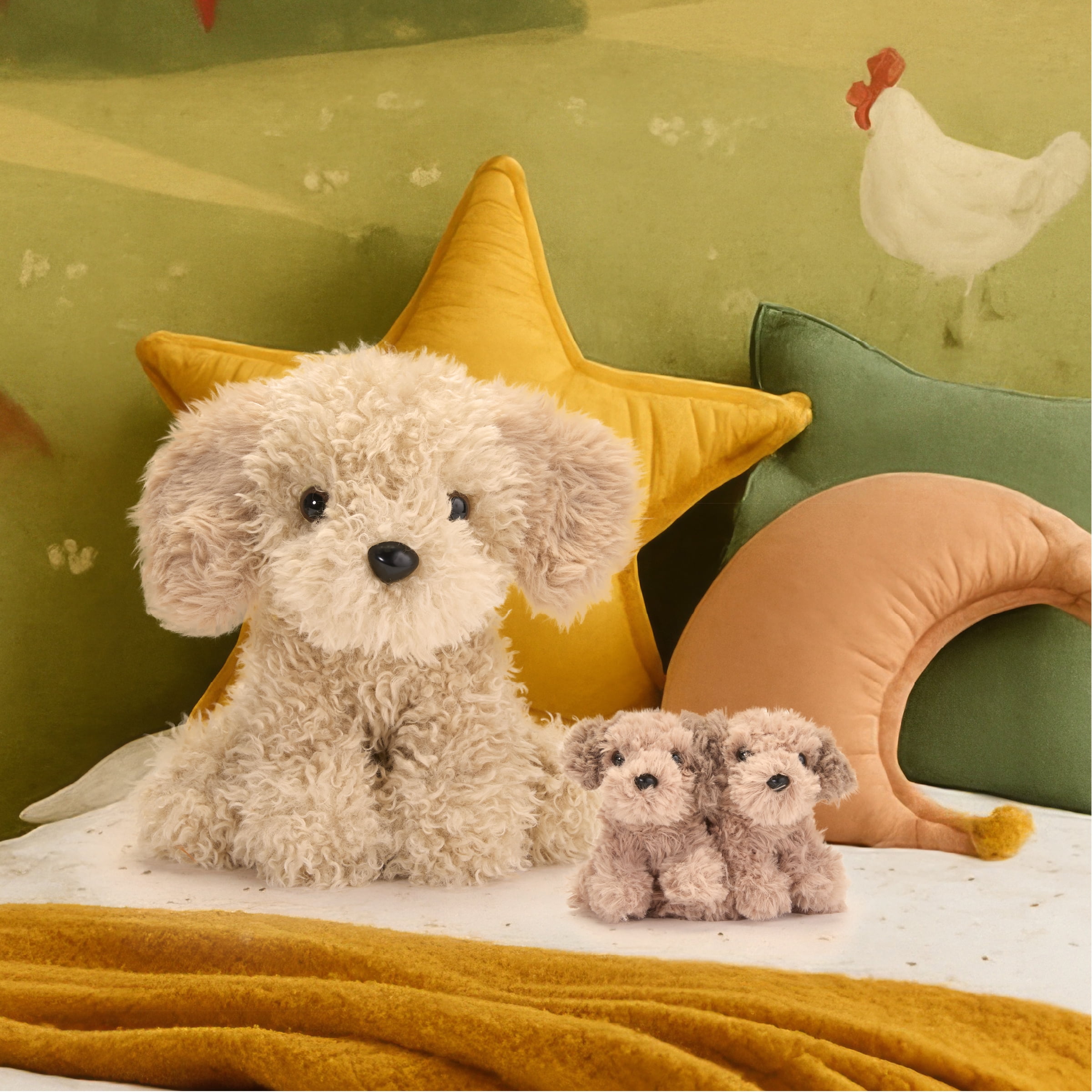 Hugs & Cuddles™ Fluffy Fam 10” Doodle Mommy & Babies Plush Set