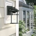 thumbnail image 3 of Outdoor Wall Light Fixture Matte Black Outdoor Lighting for House, Porch, Garage, Exterior with Seeded Glass Shade, 3 of 8