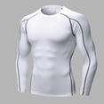 thumbnail image 2 of CONZONE Mens Workout T-Shirts Long Sleeve Gym Fitness T Shirts For Men Crew Neck Solid Color Tight Stretchy Athletic Tee Tops, 2 of 4