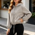 thumbnail image 2 of Plaid Zip Up Jacket Casual Long Sleeve Collared Lightweight Fall Coat Women Street Outerwear(Big & Tall,XS), 2 of 9
