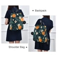 thumbnail image 4 of FORMRS Women's Travel Backpack Purse Anti-Theft Hidden Pockets Casual Shoulder Bag, Green Floral Oranges, 4 of 7