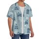 thumbnail image 2 of Balery Cute Hippopotamus Camisa Casual de Manga Corta con Botones para Hombre, Texturizada, Estilo Cubano, para Playa, Verano-3X-Large, 2 of 5
