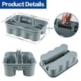 thumbnail image 4 of Ionoloy Plastic Cleaning Caddy with Handle, 4 Pack Gray Storage Caddy, 4 of 7