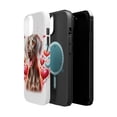 thumbnail image 2 of DistinctInk Tough Case for Apple iPhone 13 MINI (5.4" Screen), Compatible with MagSafe Charging - Valentine's Day Weimaraner, 2 of 6