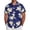 Dark Blue, variant on BUWTTER Casual Printed Shirt for Men Short Sleeve Button Down Comfortable Breathable Daily Wear Outdoor Beach Shirts Dark Blue L