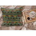 thumbnail image 2 of Tea Party Fluffy Throw Pillow Cushion Cover, Ethnicity Theme Grunge Bamboo Branches Chinese Lanterns, Decorative Square Accent Pillow Case, 26" x 26", Reseda Green Marigold, by Ambesonne, 2 of 5