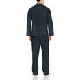 thumbnail image 2 of Conjunto de pijama de franela con botones en la parte delantera y cuadros para hombre: pantalón largo de manga larga, 2 of 3