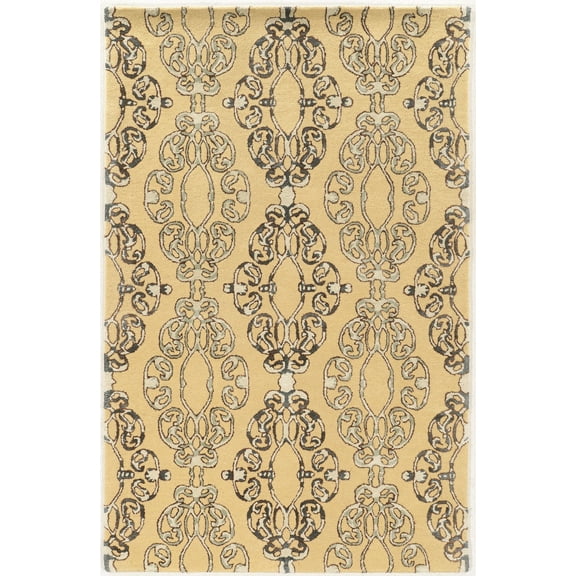Linon Aspire Cameo Hand Tufted Wool 5'x8' Rug in Cream