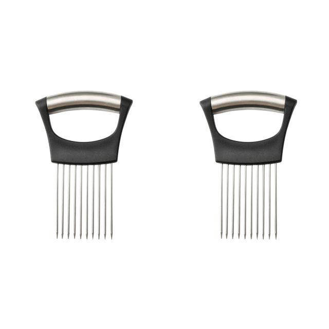 Soporte de acero inoxidable para cortar cebolla, utensilio antideslizante para cortar cebolla